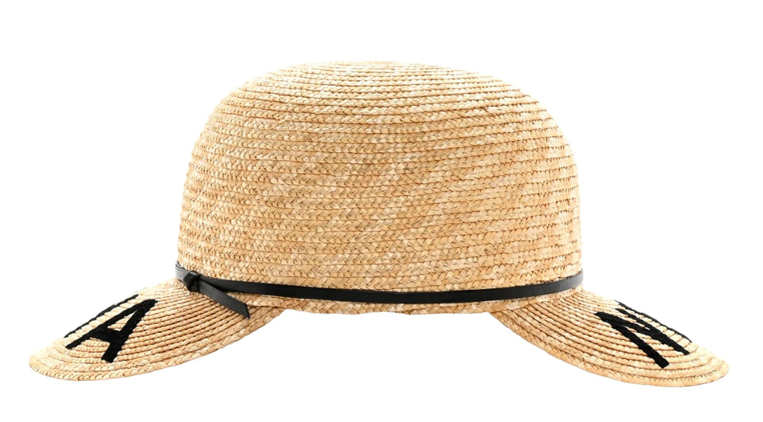 CHANEL 'STRAW' DOUBLE VISOR HAT