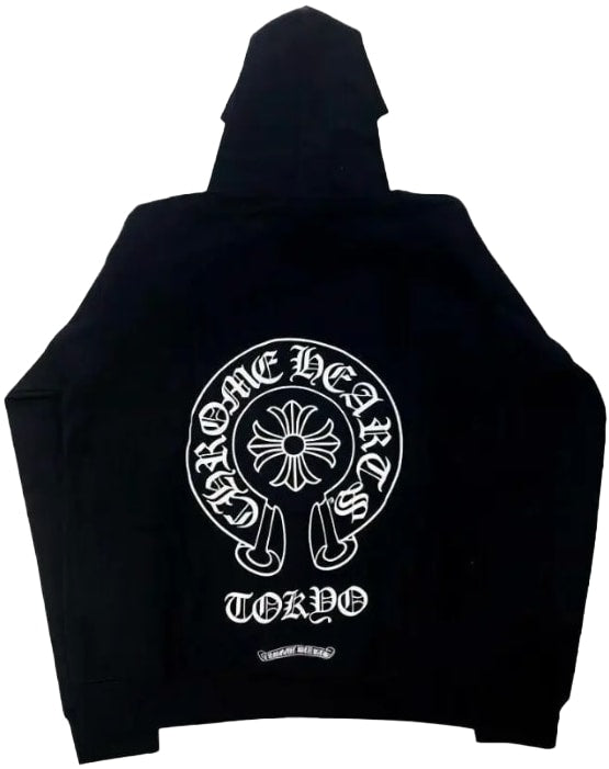 CHROME HEARTS VERTICAL LOGO 'TOKYO' HOODIE