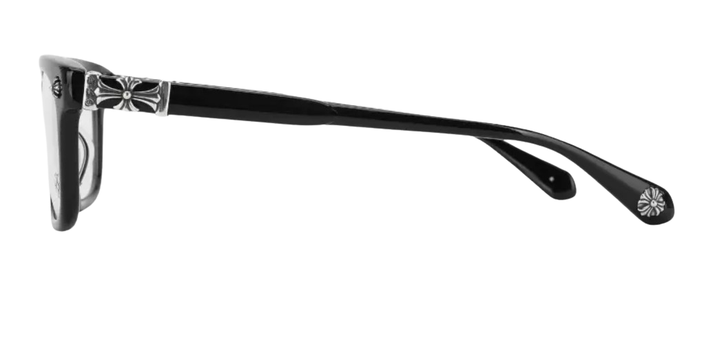 CHROME HEARTS 'COX UCKER' BLACK/SILVER GLASSES