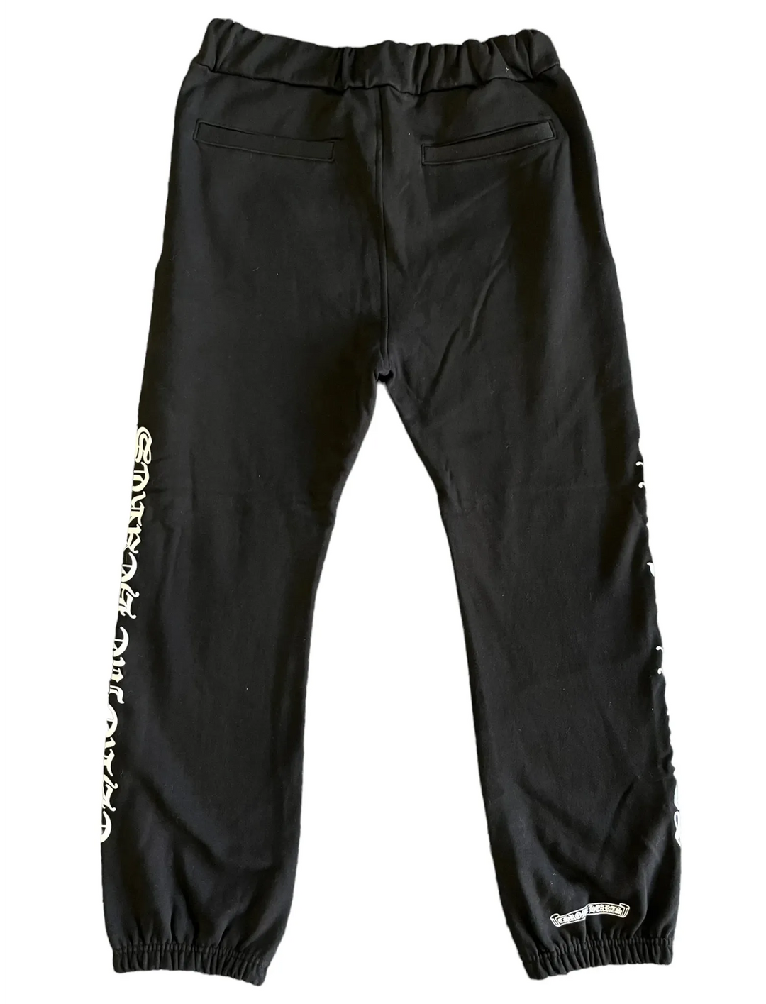CHROME HEARTS 'SCROLL LOGO' BLACK SWEATPANTS