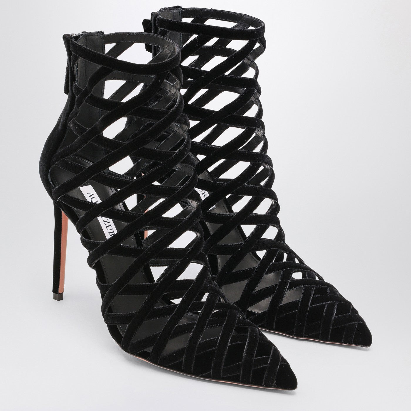 Aquazzura Black PerforatedDécolletéとZip - Image 2