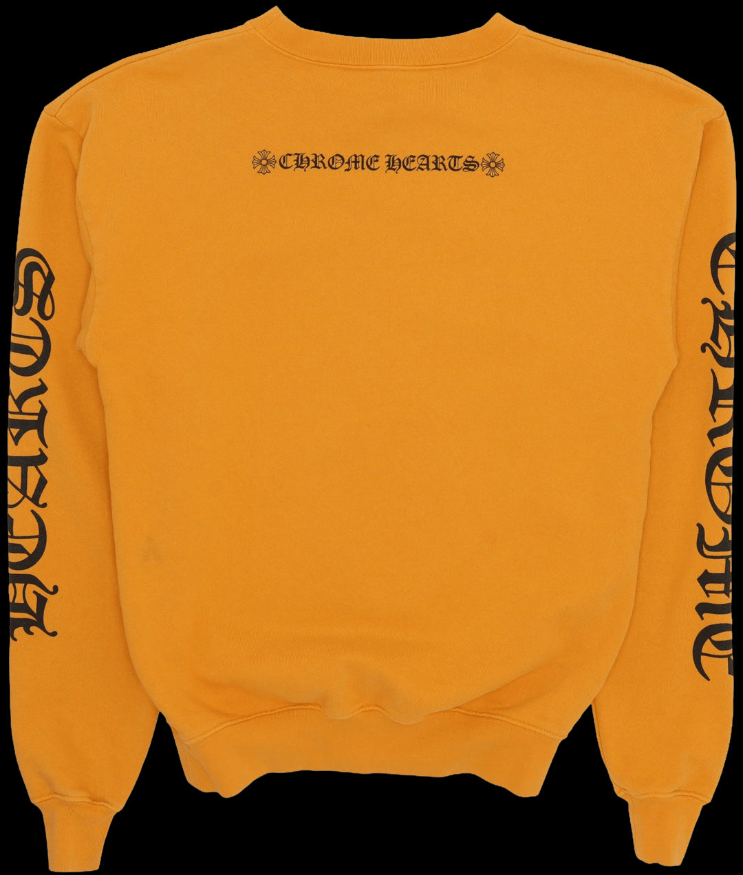 CHROME HEARTS 'VERTICAL LOGO' YELLOW CREWNECK