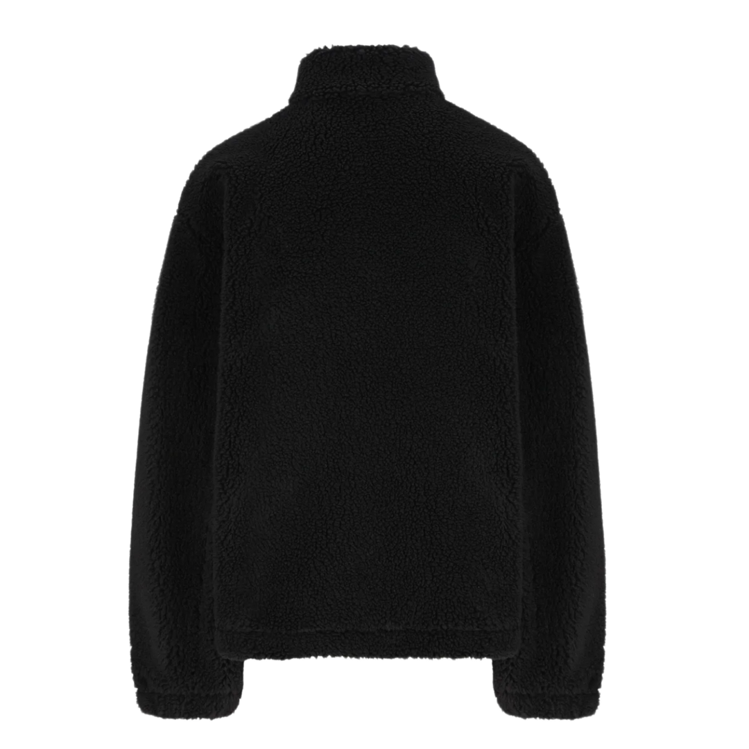 BALENCIAGA 'LOOP' SHERPA BLACK FLEECE ZIP UP JACKET