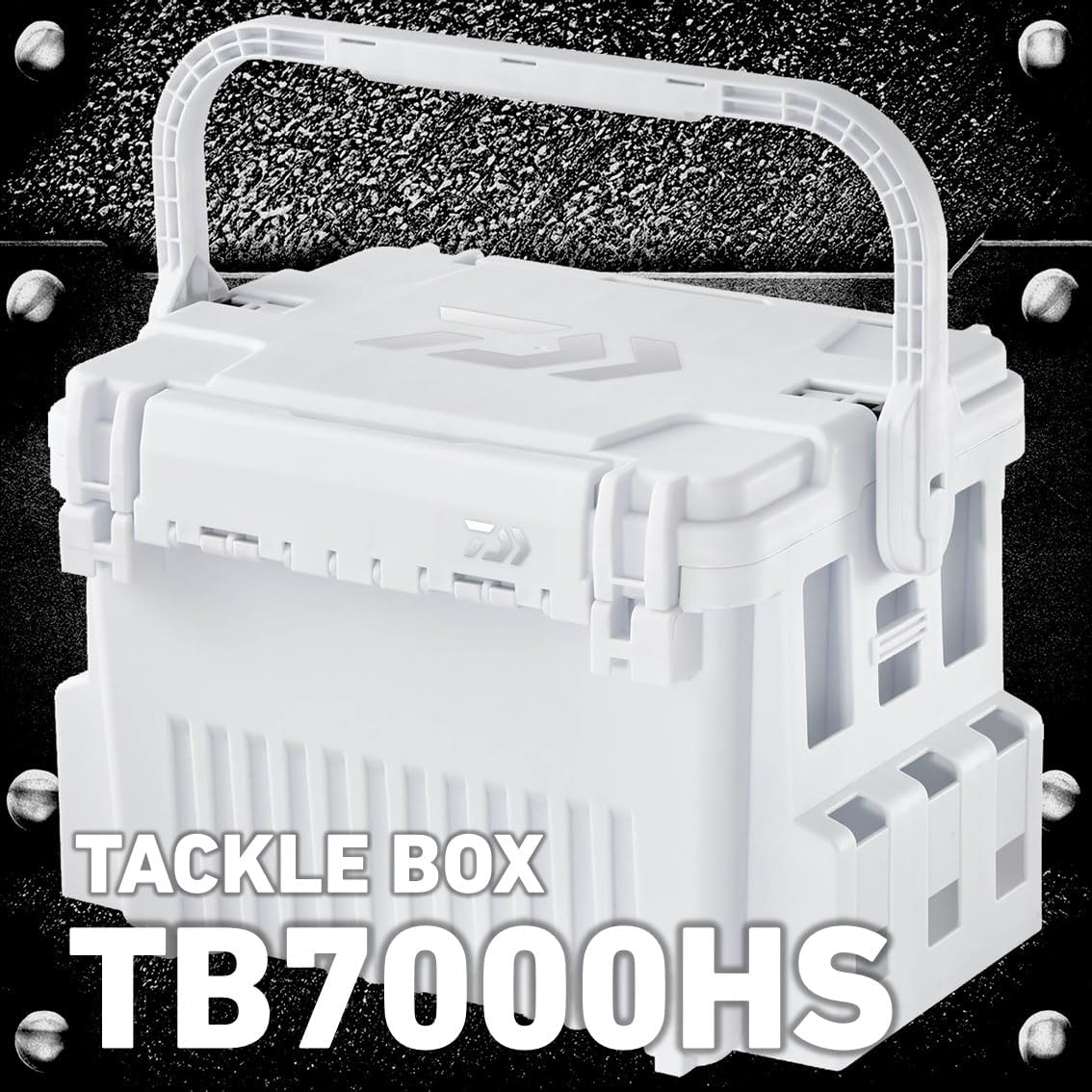 DAIWA Tackle Box with Handle Lock TB 3000HS/4000HS/4500HS/5000HS/7000HS, Shine White, Various