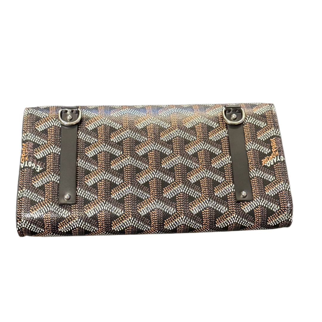 GOYARD 'BLACK/BROWN' MONTE CARLO PM CLUTCH