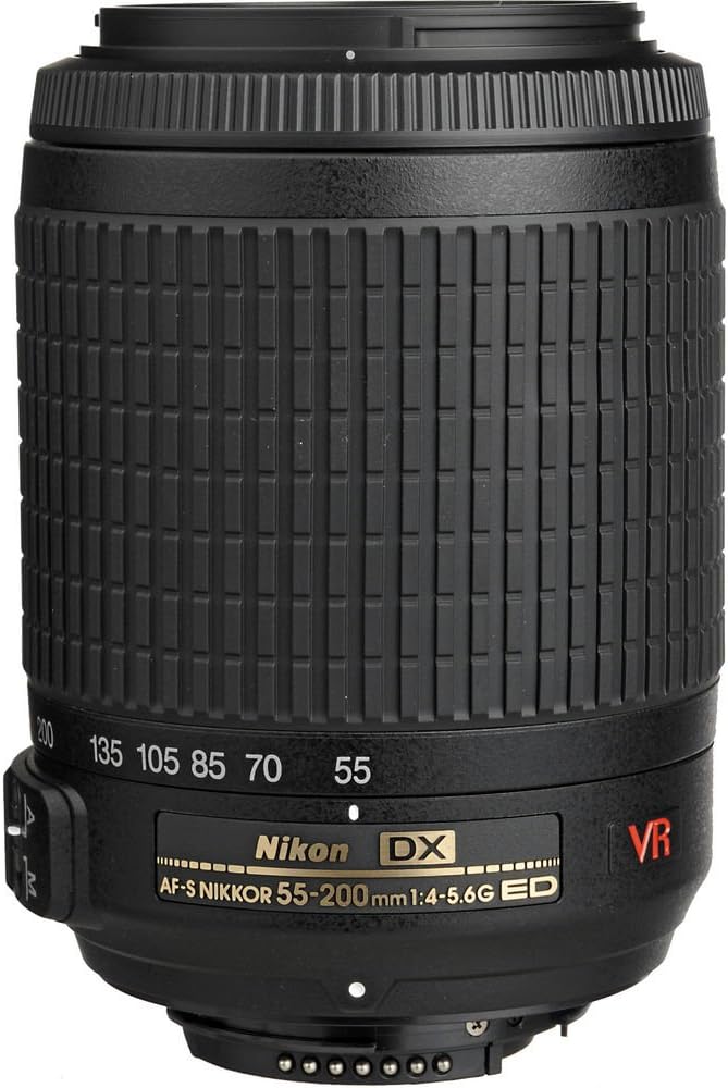 Nikon Telephoto zoom lens AF-S DX VR Zoom Nikkor 55-200mm f/4-5.6G IF-ED VR for Nikon DX-Format Only