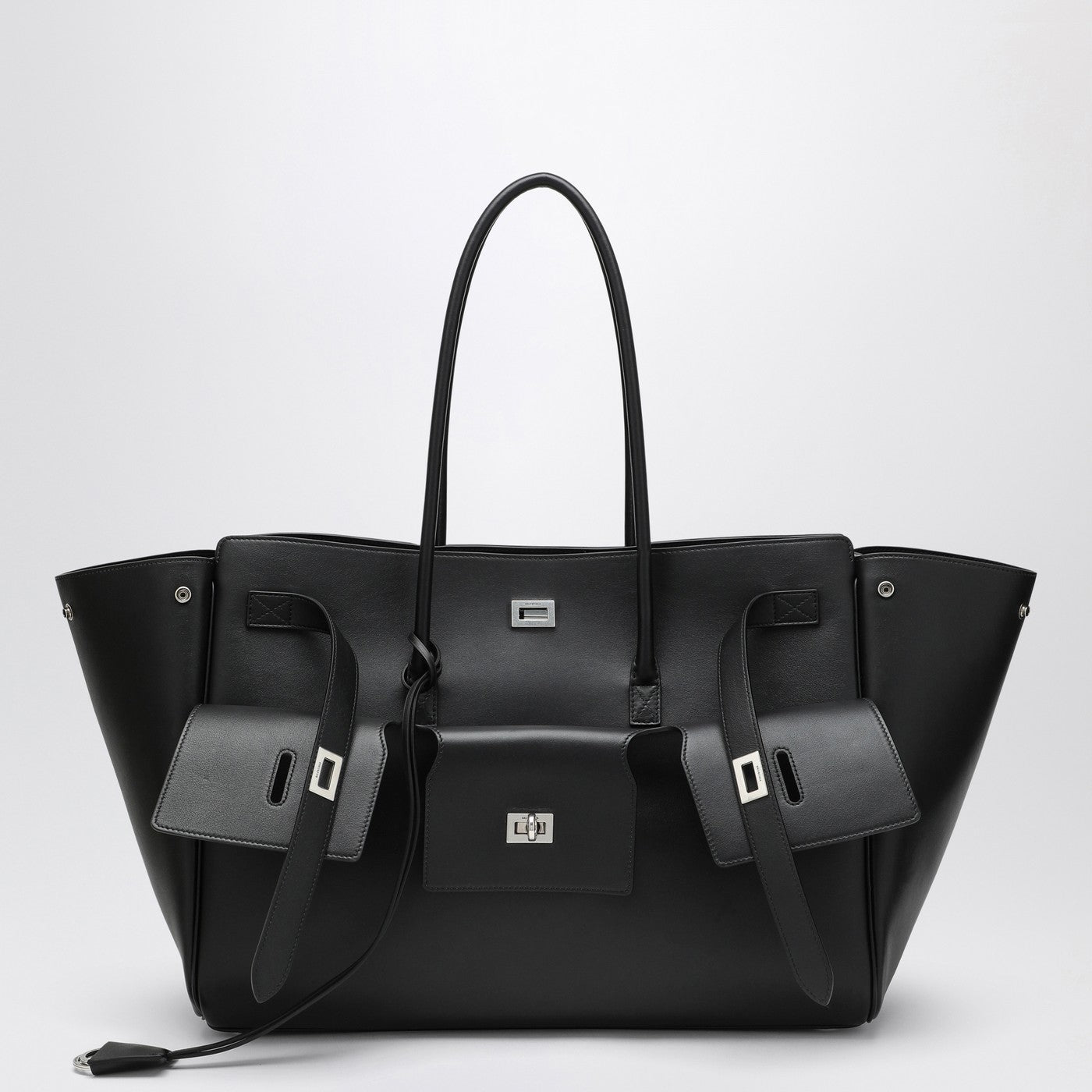 Balenciaga バレンシアガはすべてのベルエアの大きな袋を黒革で運ぶ - Image 2