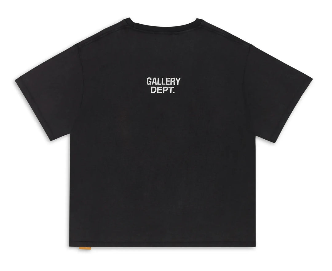 GALLERY DEPT. 'DISTRESSED ATK' BLACK TEE