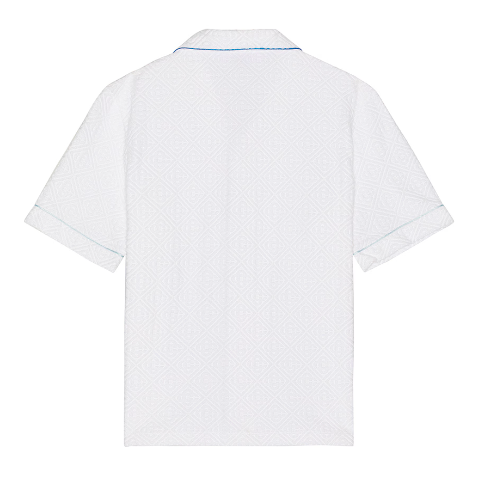 CASABLANCA 'TENNIS STRIPE' TOWELLING SHIRT