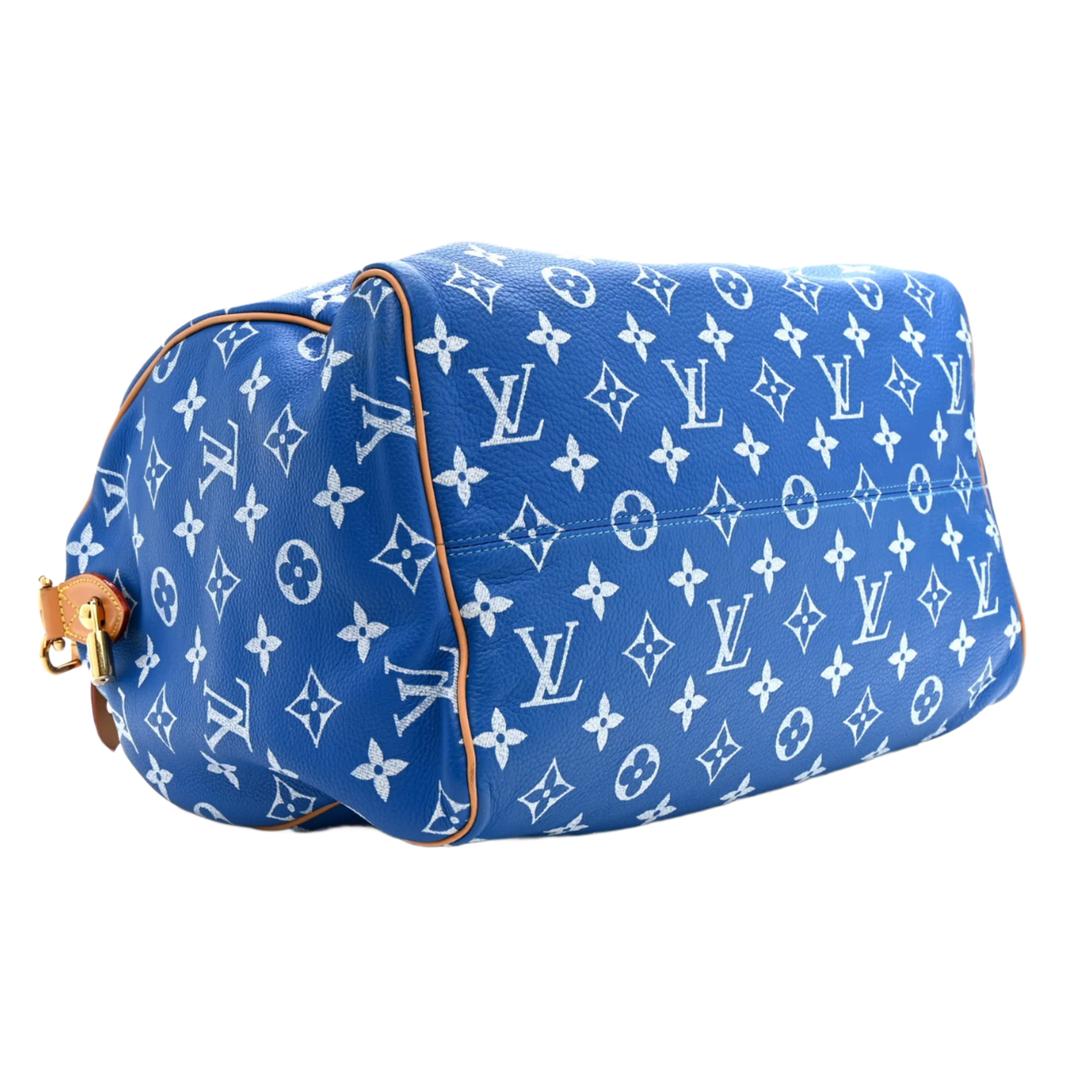 LOUIS VUITTON 'BLUE' SPEEDY P9 40 DUFFLE BAG