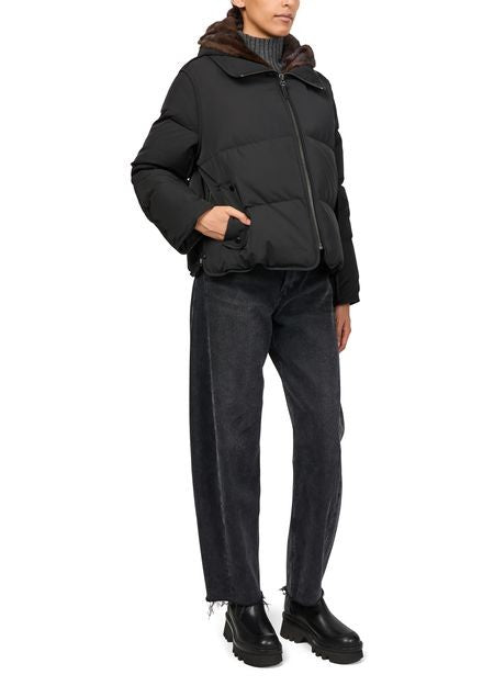 YVES SALOMON Puffer jacket with a mink fur hood - Image 2