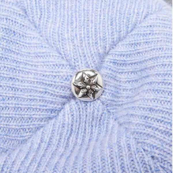 CHROME HEARTS 'BLUE' BIG DADDY CASHMERE BEANIE