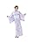 RiraMacherie Women's Yukata, 4-piece Set, Pink, Purple, Light Blue, Floral Pattern, Waistband, White, Purple, Gray