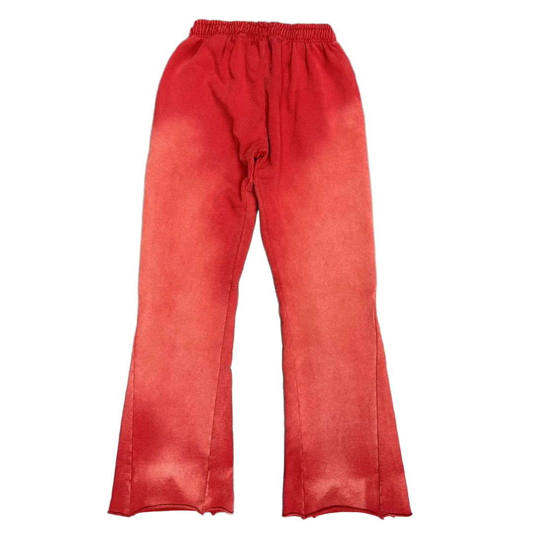 HELLSTAR STUDIOS FLAME FLARE SWEATPANTS 'RED'