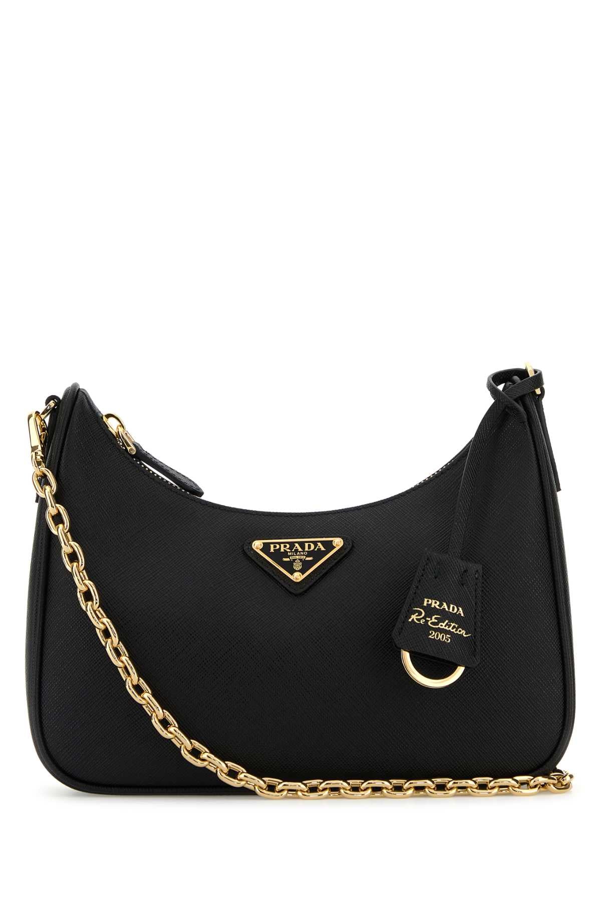 Prada Prada Black Leather Re Edition 2005ショルダーバッグ - Image 2
