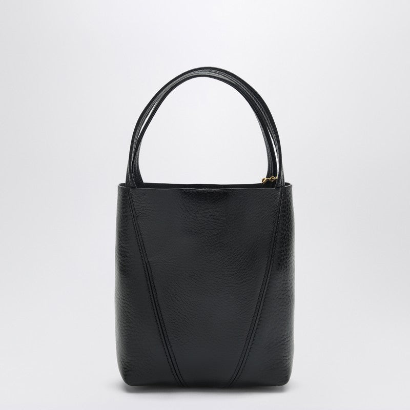 Chloe クロエスモールスピンブラックレザートートバッグ - Image 2