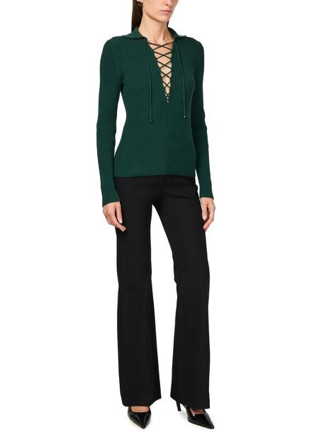 FERRAGAMO Long sleeves cotton ribbed polo - Image 2