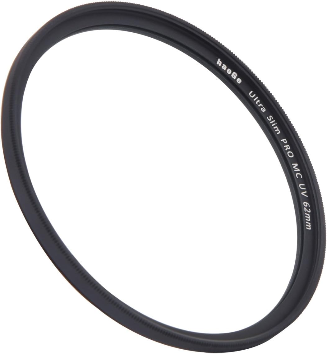 Haoge 62mm Ultra Slim Mc Uv Protective Multicoated UV Lens Filter for Canon Nikon Sony Minolta Pentax Olympus Panasonic Leica Zeiss TAMRON Digital Camera DSLR Lens