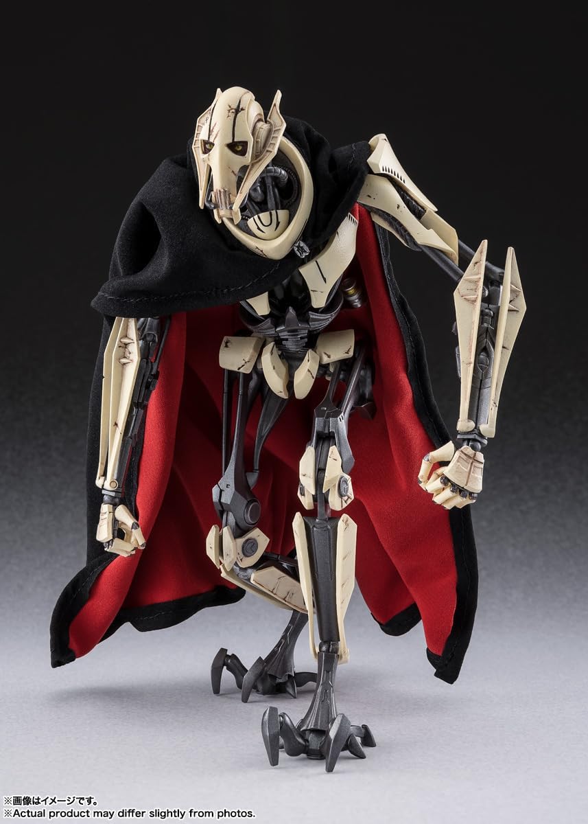 TAMASHII NATIONS S.H. Figuarts Star Wars Episode III: Revenge of the Sith, General Grievous (Star Wars: Revenge of the Sith), Approx. 7.5 inches (190 mm), ABS & PVC & Fabric, Painted Action Figure