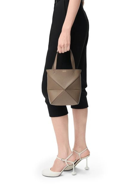 LOEWE Mini Puzzle Fold tote in soft grained calfskin - Image 2