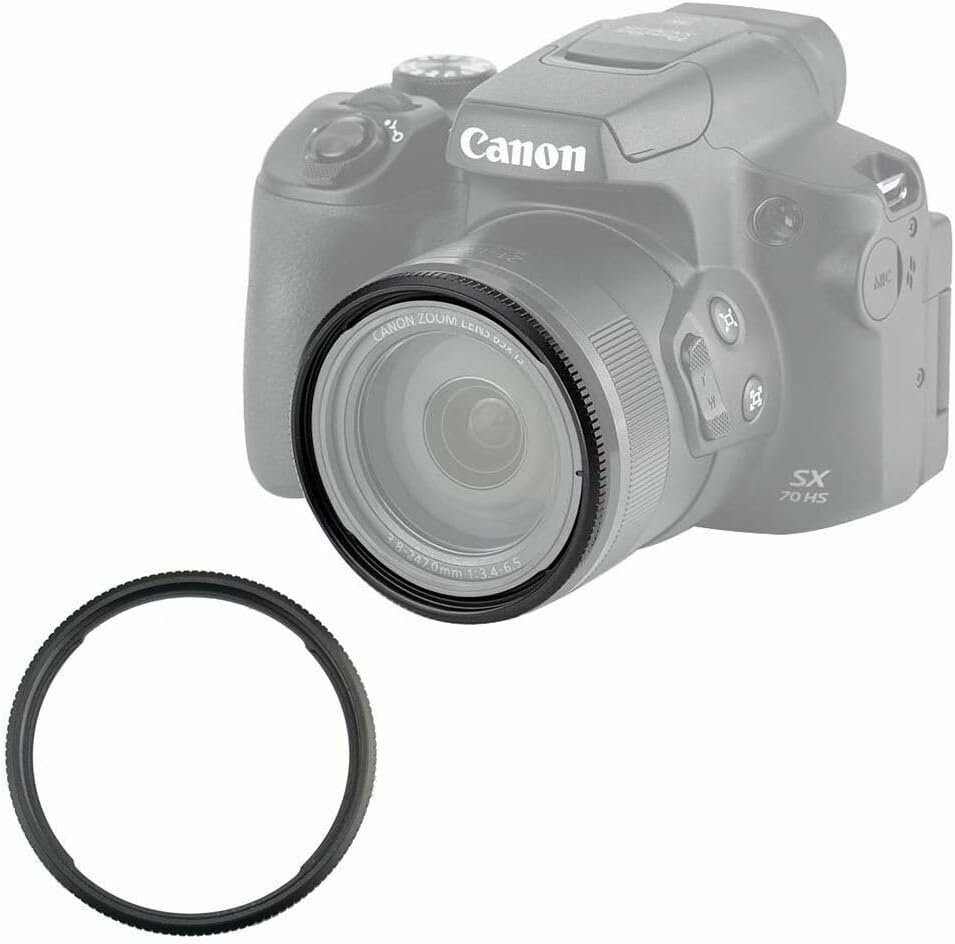 HI-DEF Wide Angle Macro Lens for Canon POWERSHOT SX30 SX40 SX50 SX60 SX520 HS (Ring Adapter Included)