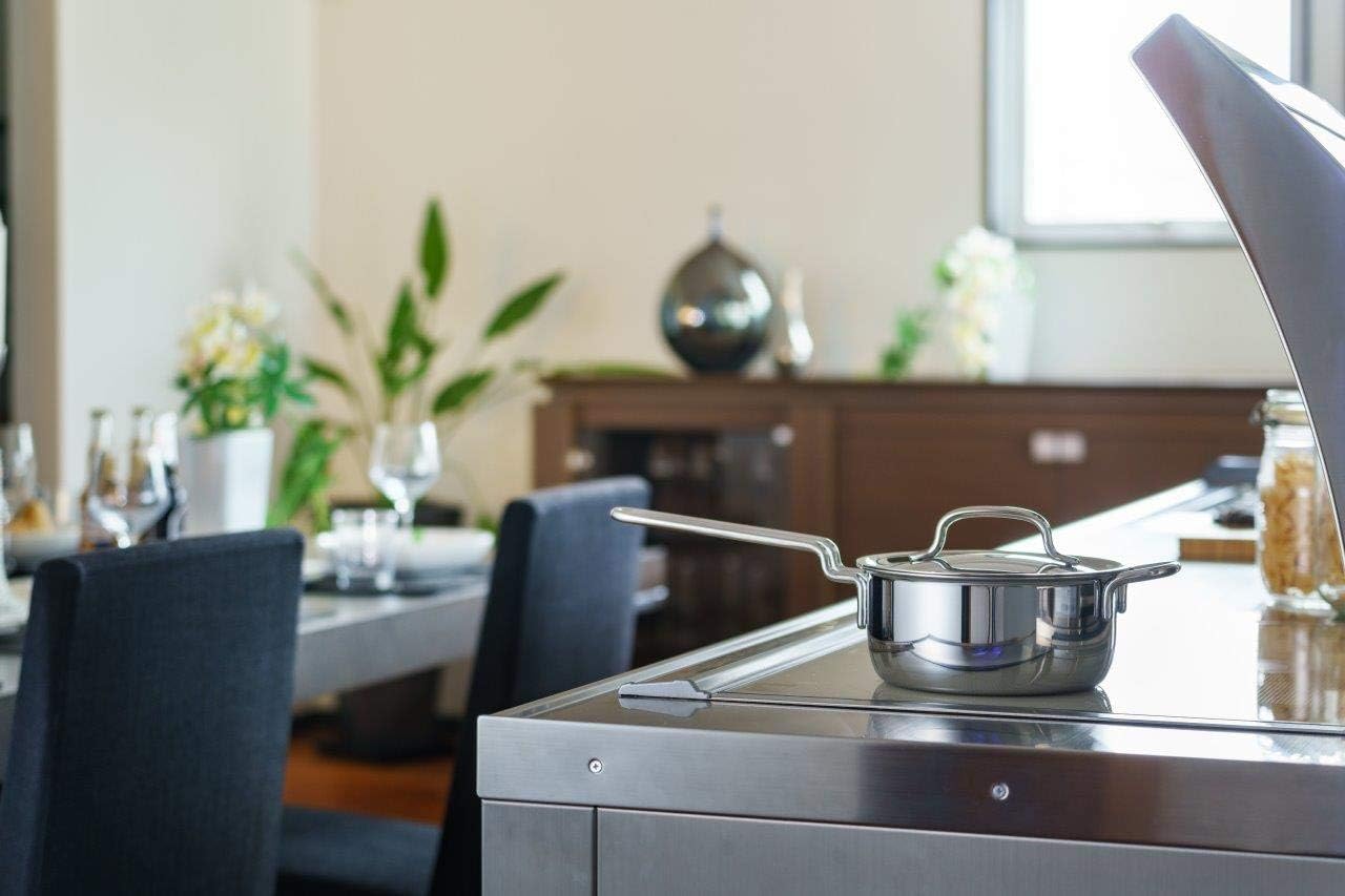 Miyazaki Seisakusho GEO-20N GEO Single-Handle Pot, 7.9 inches (20 cm), Made in Japan, Induction Compatible, Compatible with All Heat Sources, Silver