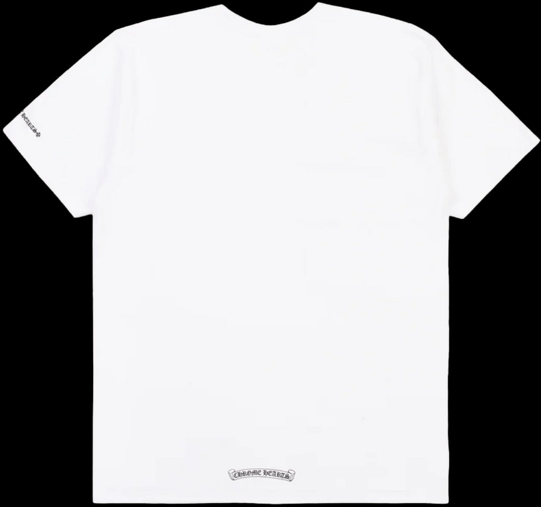CHROME HEARTS 'LOVE YOU' COLLAR LOGO WHITE TEE