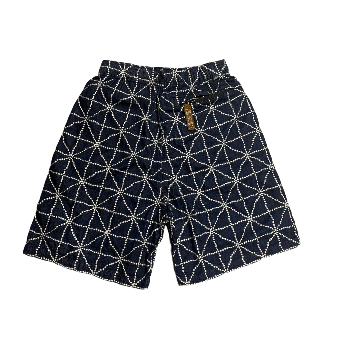 KAPITAL 'EMBROIDERED' BLUE SHORTS