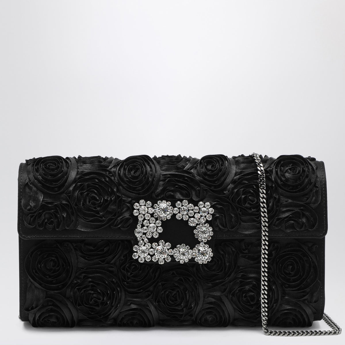 Roger Roger Vivier Black Flower Clutch Bag Eflorescence - Image 2