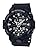 Casio G-Shock Analog/Digital All Black Men's Watch 200 Meter Water Resistant Date and Day Display GA-700-1B, Black, Modern