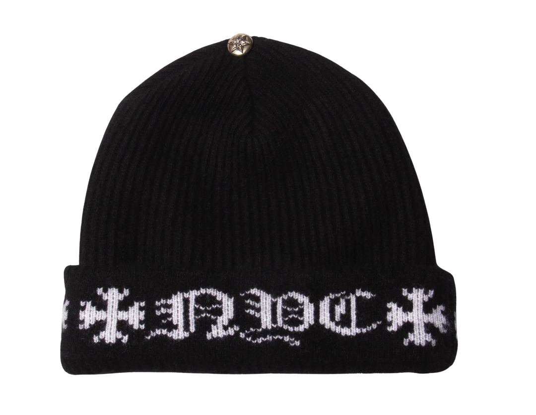 CHROME HEARTS 'BIG DADDY' BLACK NYC CASHMERE BEANIE