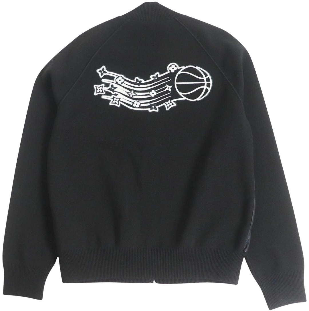 LOUIS VUITTON X NBA 'BLACK' LEATHER JACKET