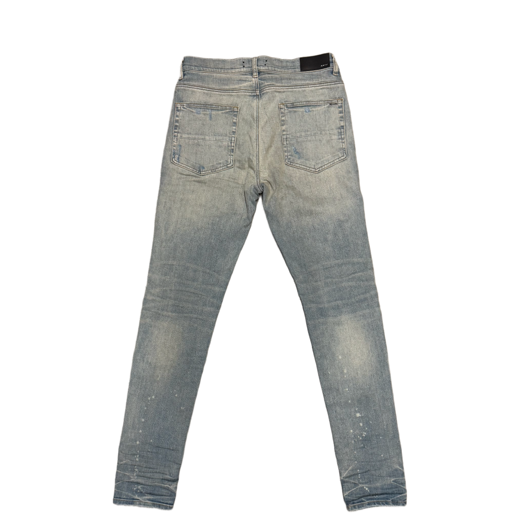 AMIRI 'TIGER PATCH THRASHER CLAY INDIGO' JEANS