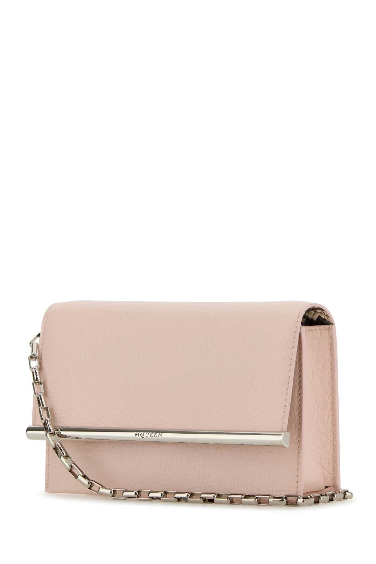 Alexander Mcqueen アレクサンダーマックイーンピンクレザーミニクロスバークラッチ - Image 2