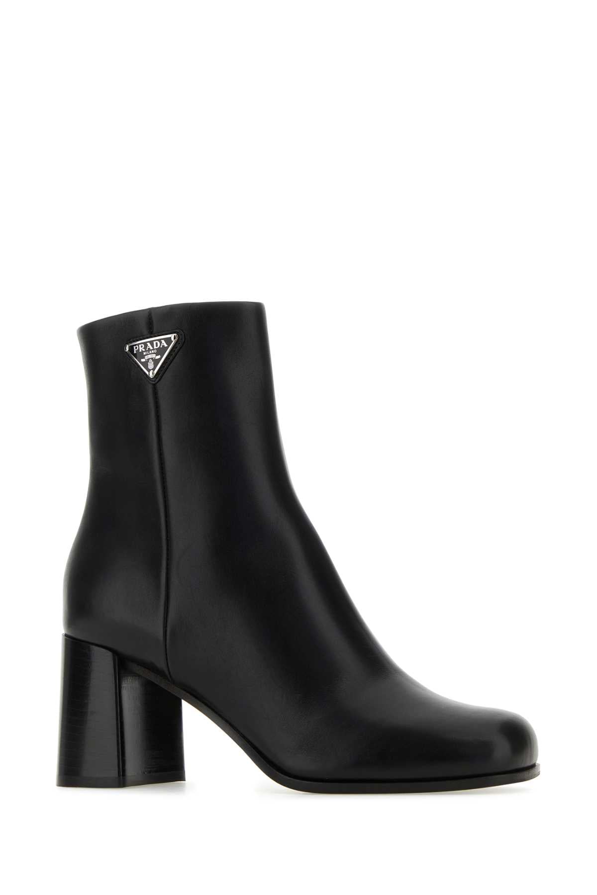 Prada プラダブラックレザーアンクルブーツ - Image 3