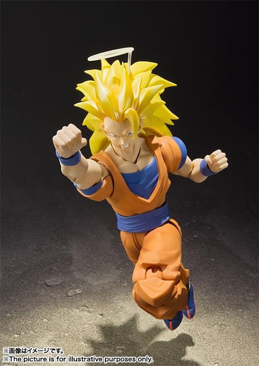 S.H. Figuarts Dragon Ball Z Super Saiyan 3 Son Goku (Resale Version), Approx. 6.1 inches (155 mm), PVC & ABS, Pre-painted Action Figure