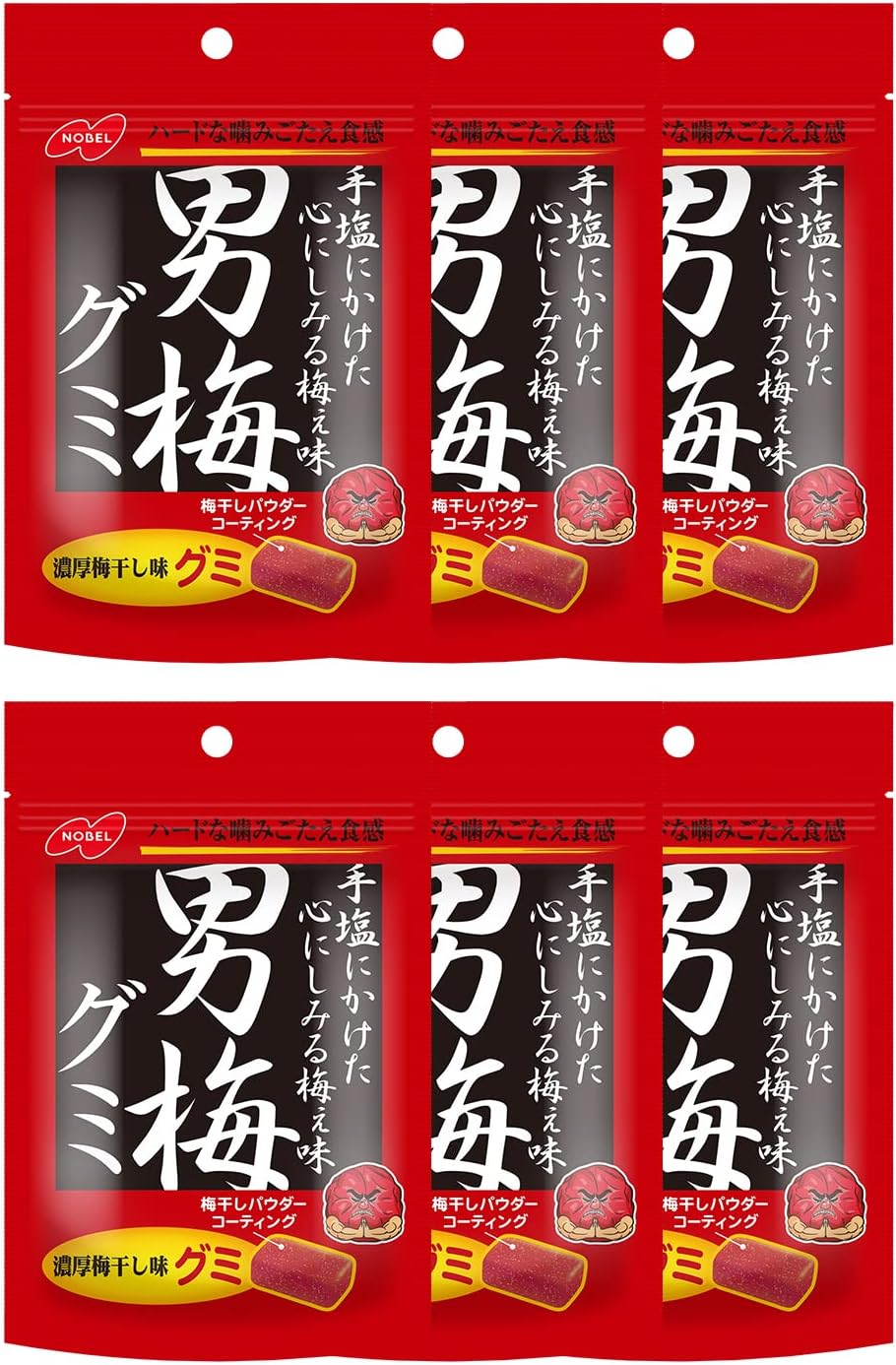 Nobel Confectionery Male Plum Gummy, 1.3 oz (38 g) x 6 Packs