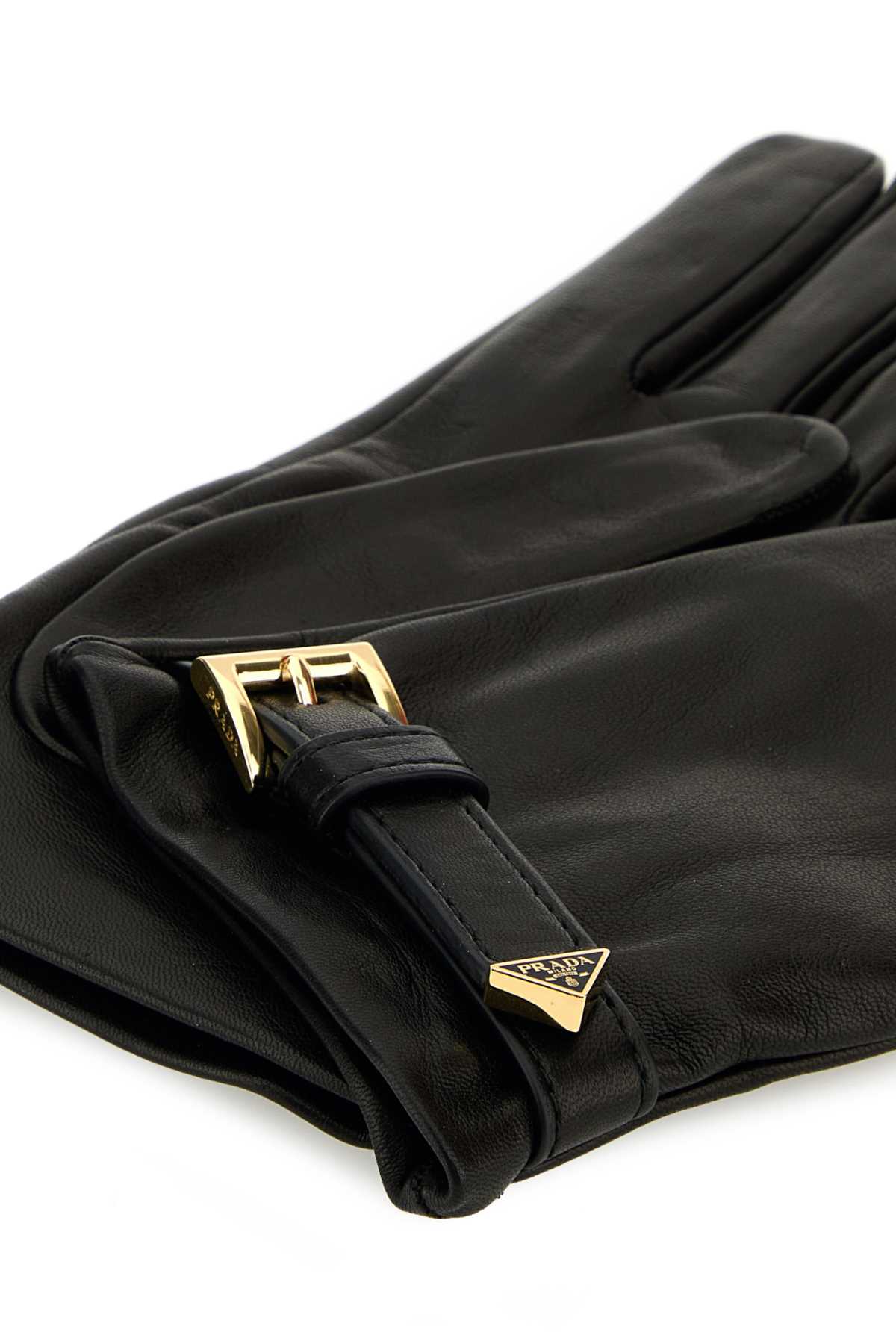 Prada プラダブラックナッパレザーグローブ - Image 3