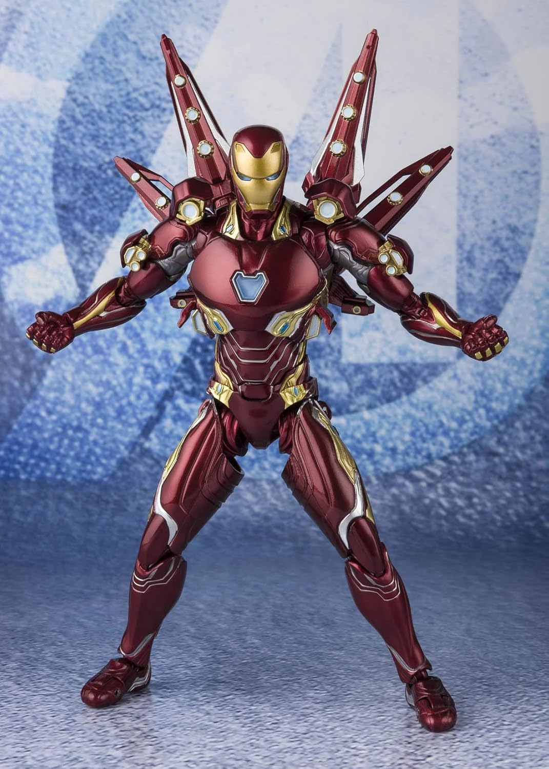 S.H. Figuarts Avengers Iron Man Mark 50 Nano Weapon Set 2 (Avengers: End Game), Approximately 6.1 inches (155 mm), PVC & ABS & Die-cast Pre-Painted Complete Action Figure
