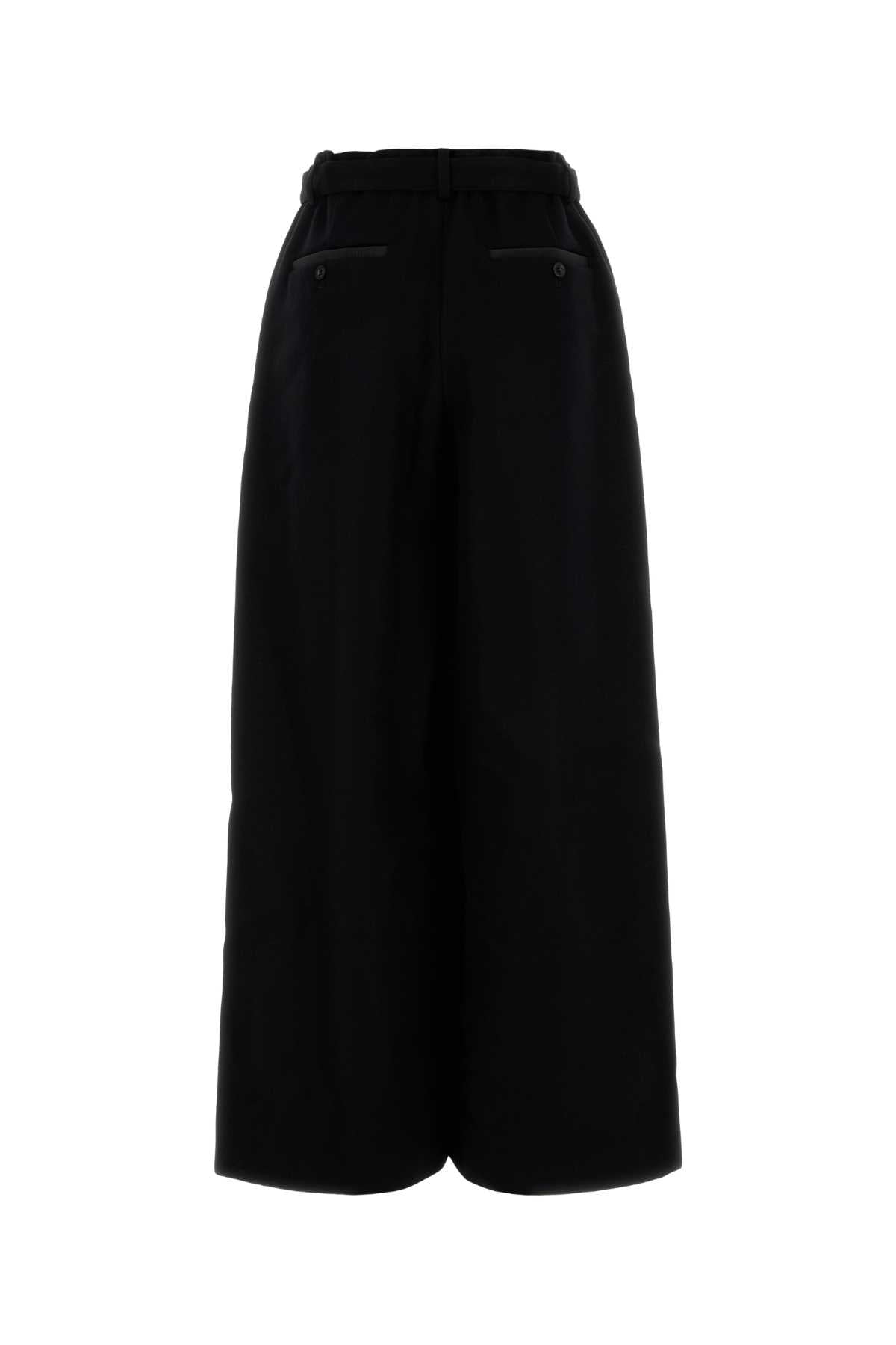 Sacai SACAI BLACK WOOL WIDE LEGPANT - Image 3