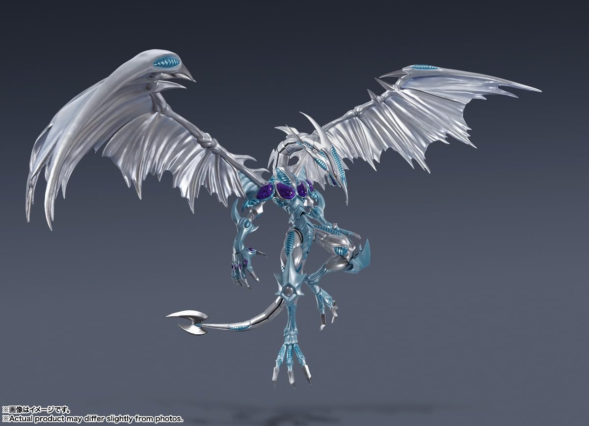 TAMASHII NATIONS S.H. Monster Arts Yu-Gi-Oh! 5D's Stardust Dragon, Approx. 20.9 inches (530 mm), PVC & ABS Pre-painted Action Figure