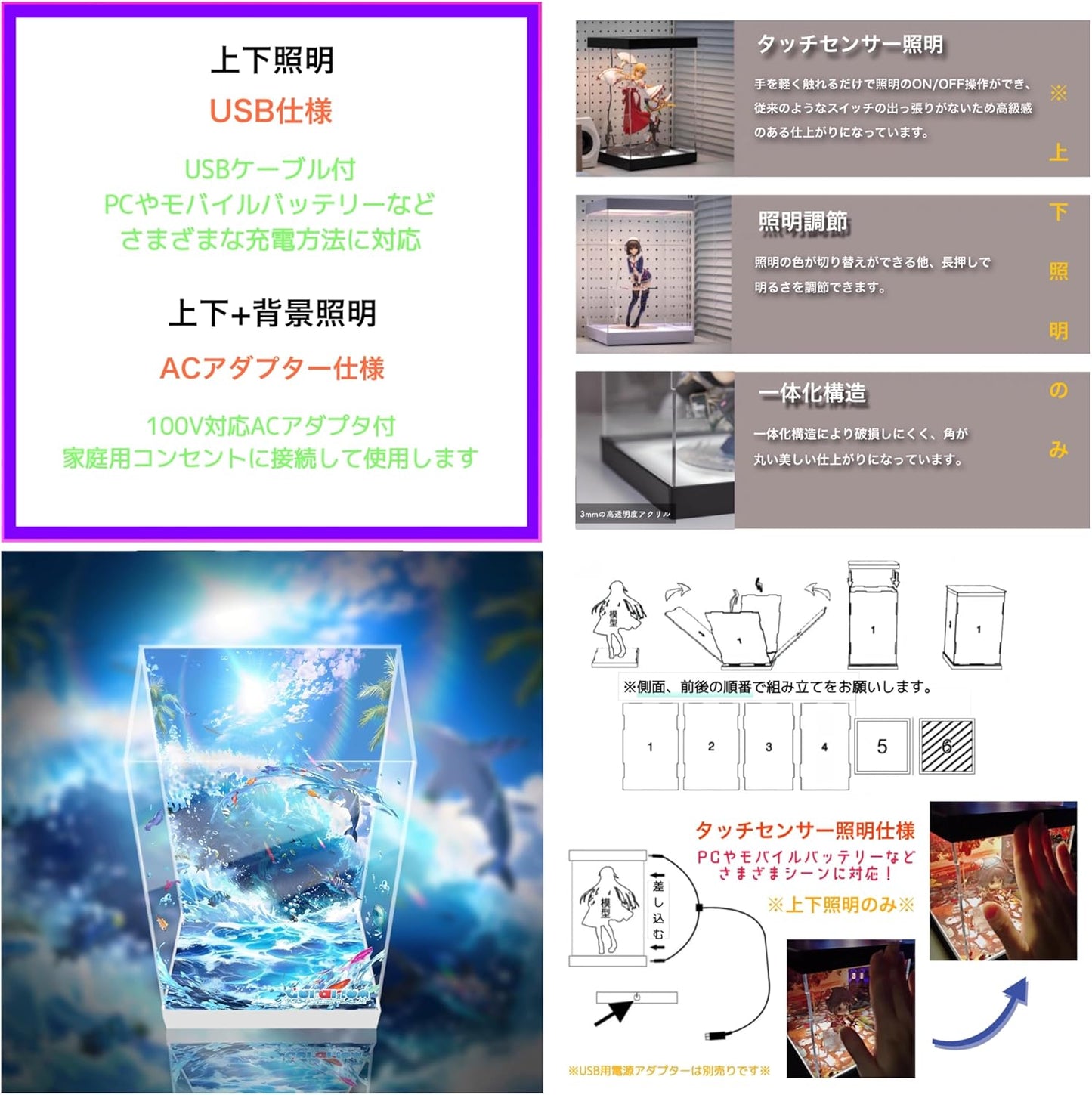 Holo Live english -myth- Garurura 1/7 Scale Exclusive Figure Case Display Case (No Lighting)