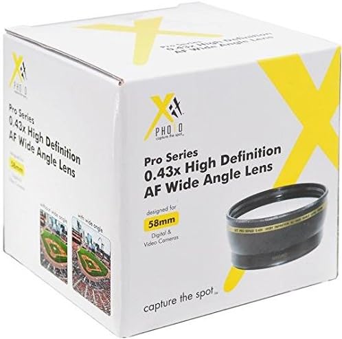 Xit 58mm 0.43x Wide Angle Lens with Lens Ring Adapter for Canon PowerShot SX70 SX60 SX50 SX40 HS SX30 SX20 2X10