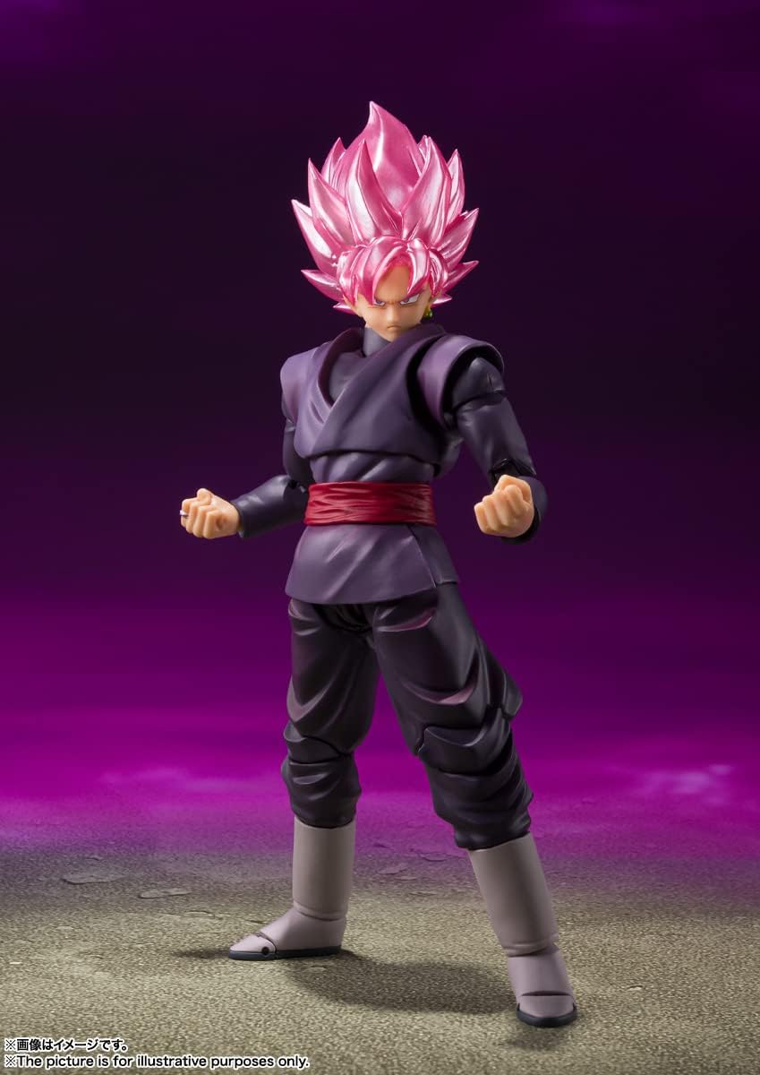 S.H. Figuarts Dragon Ball Series Goku Black - Super Saiyan Rosé - (Resale Version), Approx. 5.5 inches (140 mm), PVC & ABS Pre-painted Action Figure