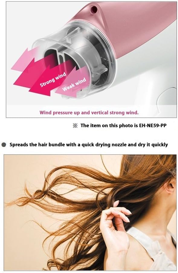 Panasonic Ionity Hair Dryer, Pale Pink Tone, EH-NE59-PP
