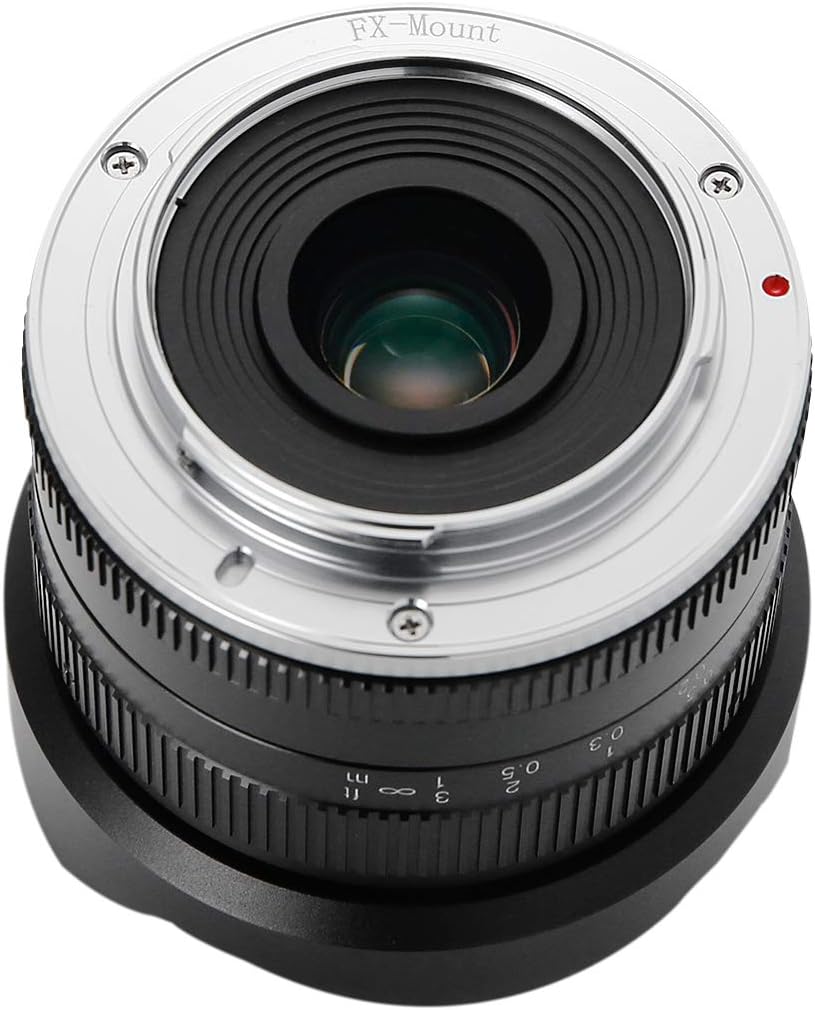 Shichikoushou 7Artisans Monofocal Lens 0.3 inch (7.5 mm) F2.8 Fish-eye II (Canon EF-M, Black)