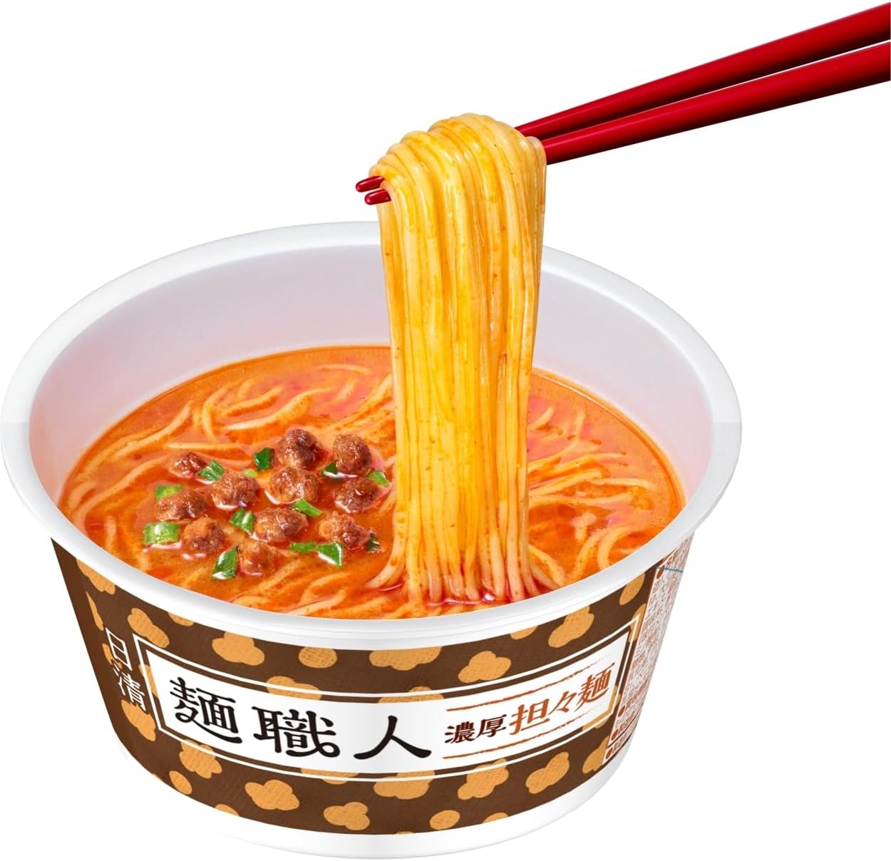 Nissin Noodle Shoku, Tantan Noodles (Made with Roasted Sesame Flavoring, Fragrance Even More Fragrant), Nissin Foods Cup Noodles, 3.4 oz (96 g) x 12 Packs