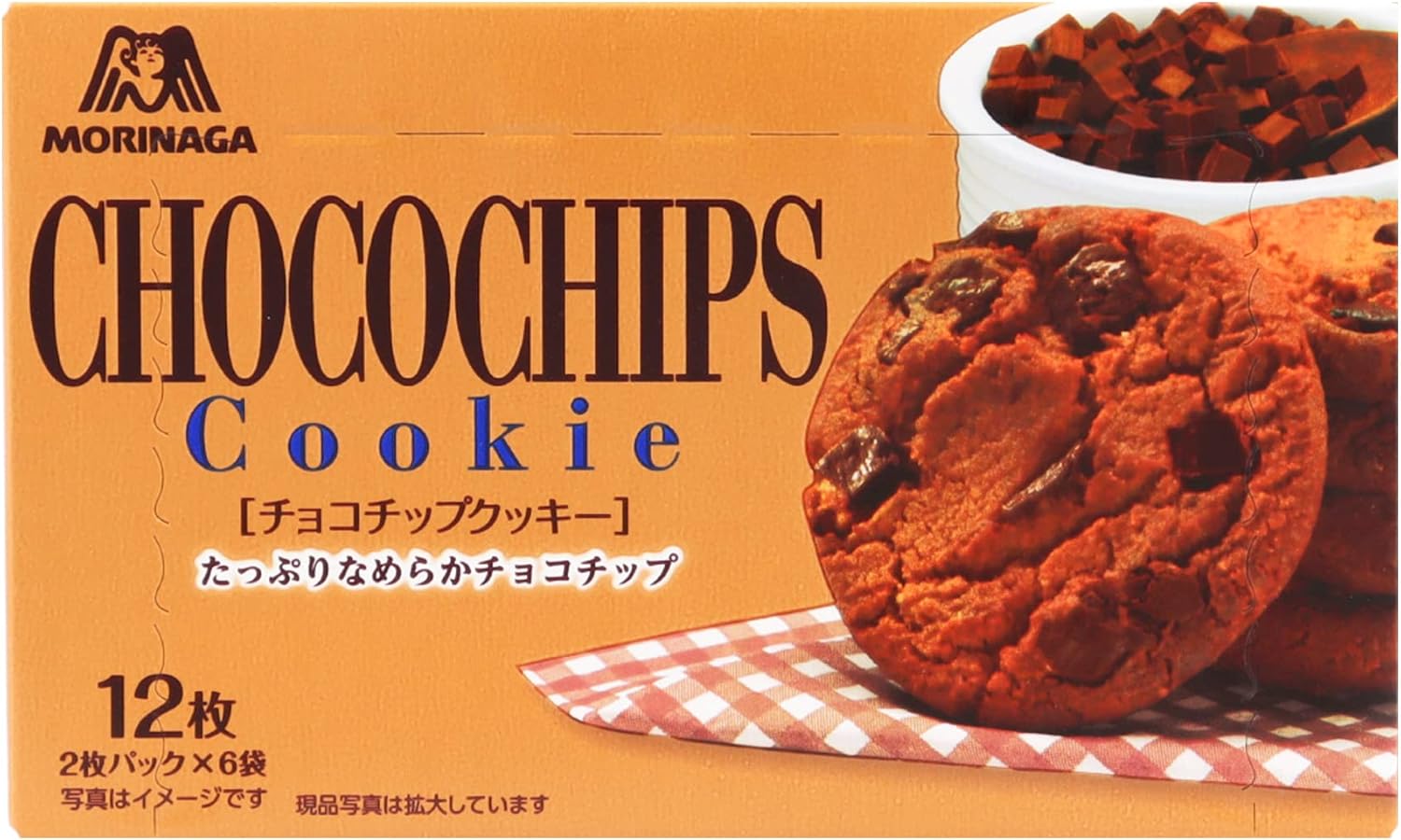 Morinaga Co., Ltd. Chocolate Chip Cookies, 12 Sheets x 5 Packs