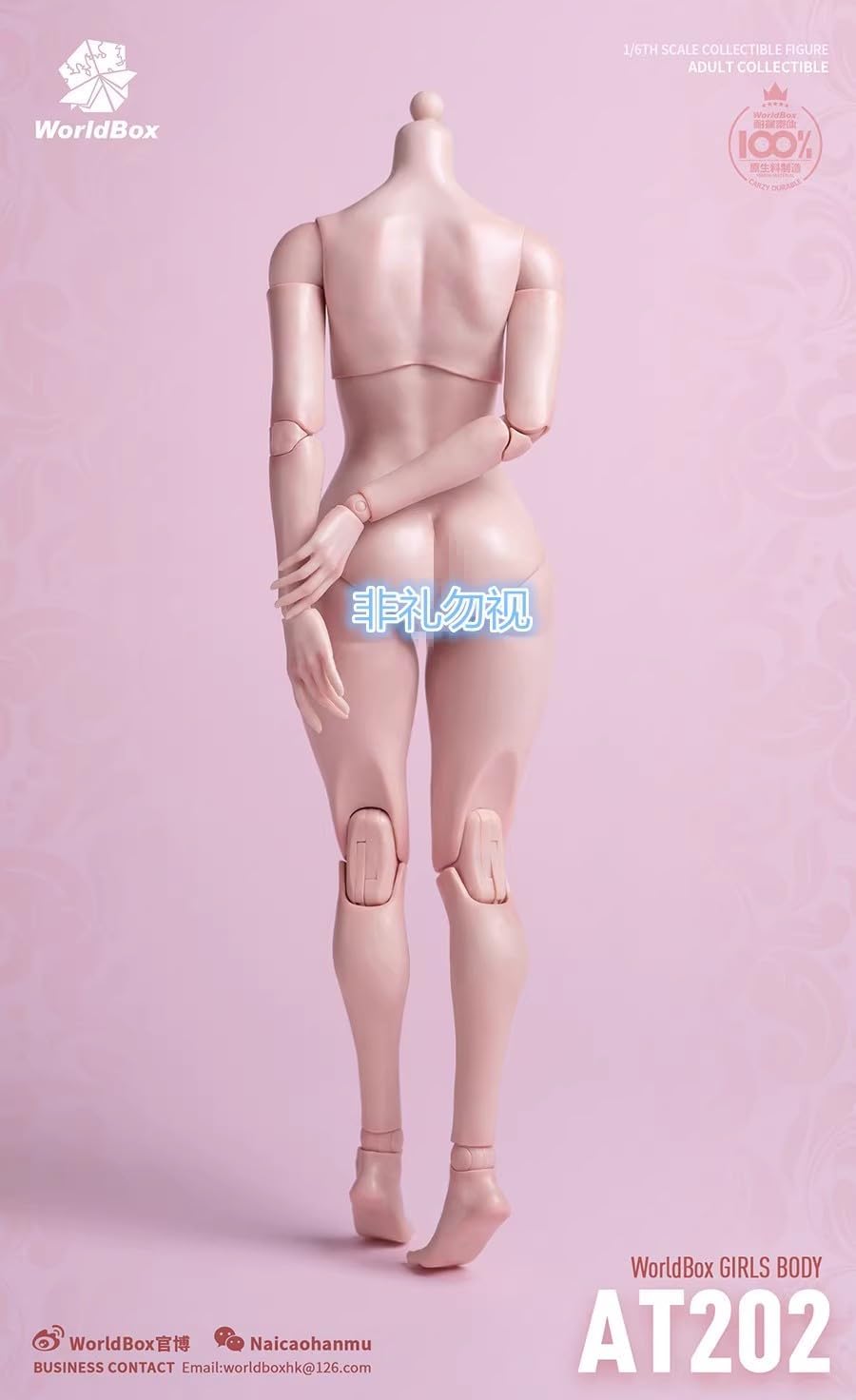 TOYBARJAPAN Worldbox AT202 1/6 Scale Action Figure, White Skin, Pale Skin, Chubby Edition, Asian Female Body