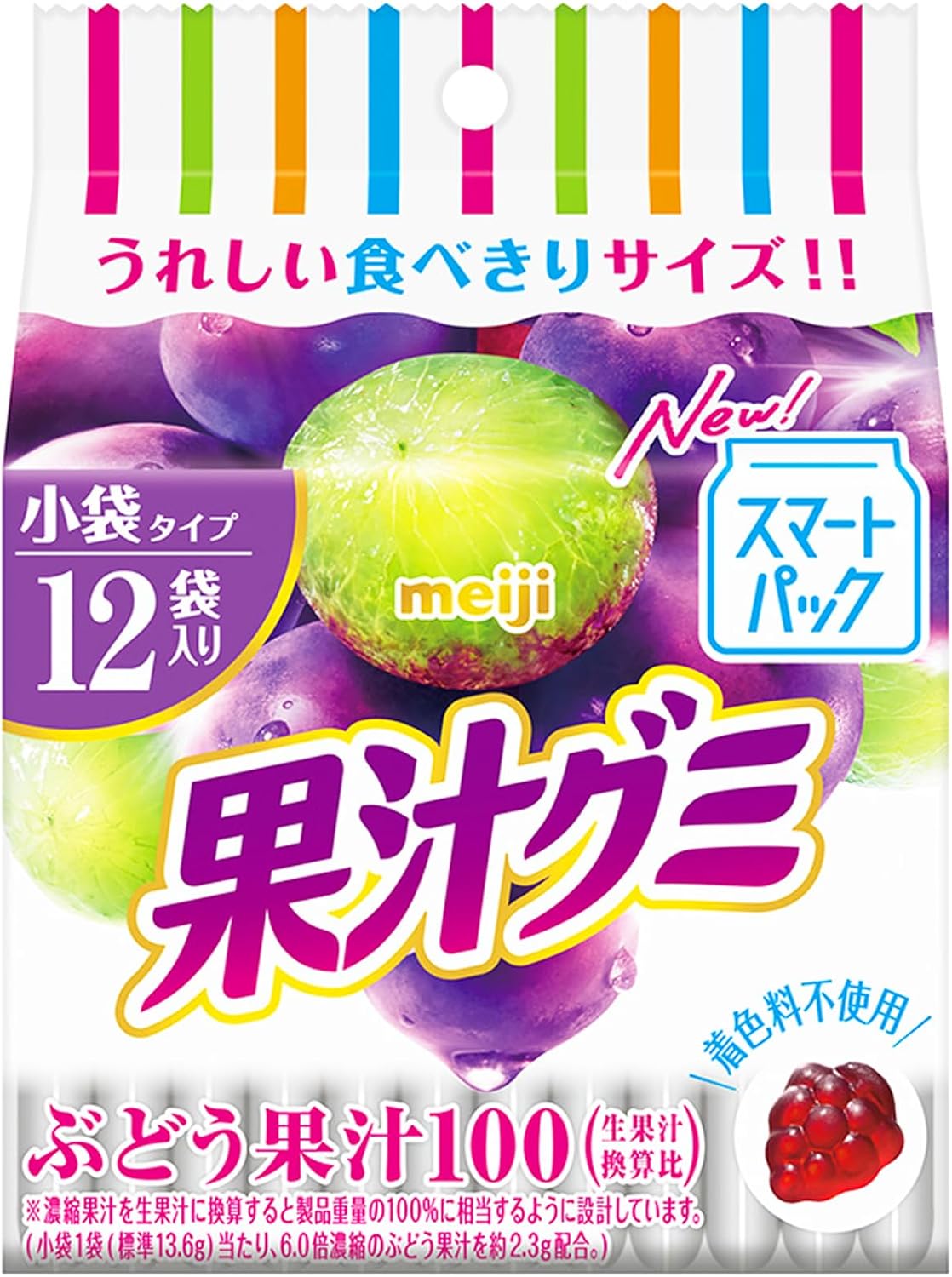 Meiji Fruit Juice Gummy Smart Pack Grapes 5.6 oz (163 g)